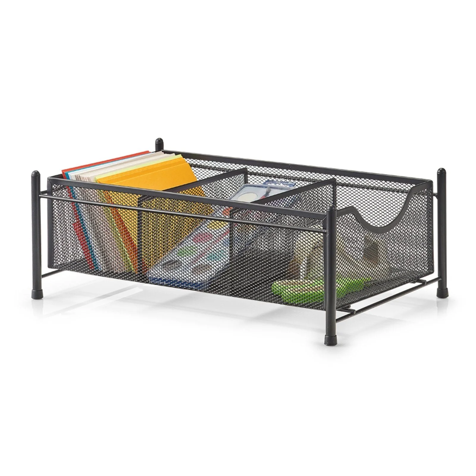 Schreibtisch-Organizer Mesh – Metall, Schwarz